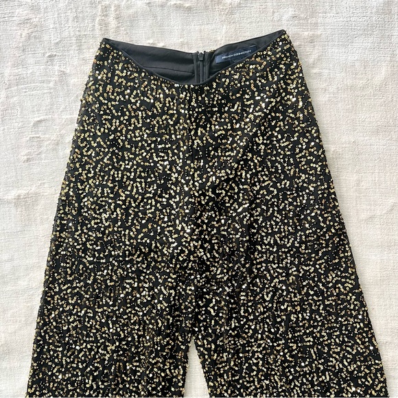 ✨ FRENCH CONNECTION SEQUIN WIDE LEG DISCO PANTS ✨ - Picture 5 of 5